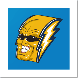 Los Angeles Chargers Bolt Man Posters and Art